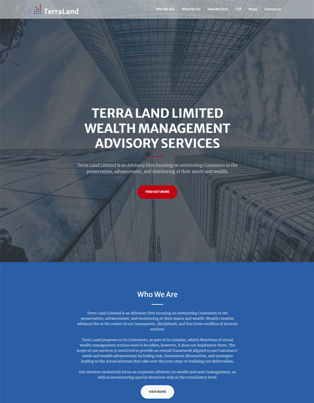 Terra Land Limited Wealth Management Advisory Services